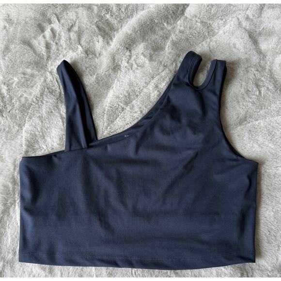 Sincerely Jules Active Asymmetric Workout Tank with Built-In Bra – Navy Blue XL - Picture 1 of 4